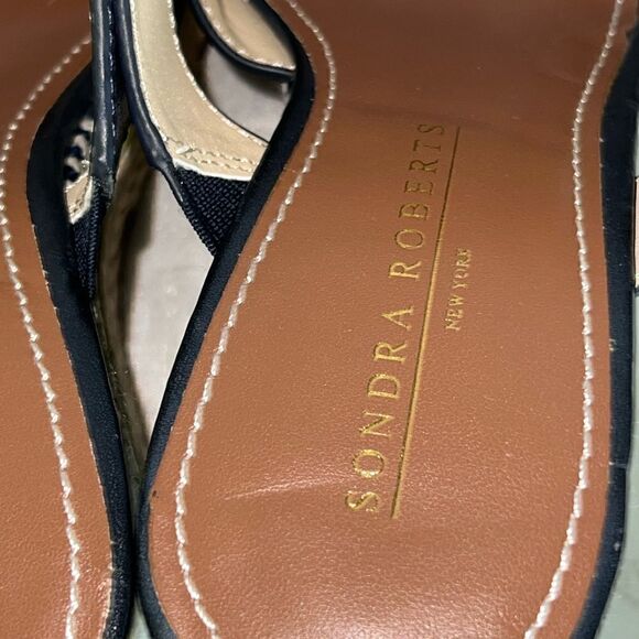 Sondra Roberts NY Navy Angie Espadrille Wedge Sandal Size 7M - Picture 9 of 9